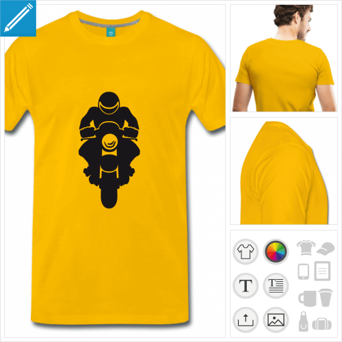 t-shirt moto  imprimer en ligne