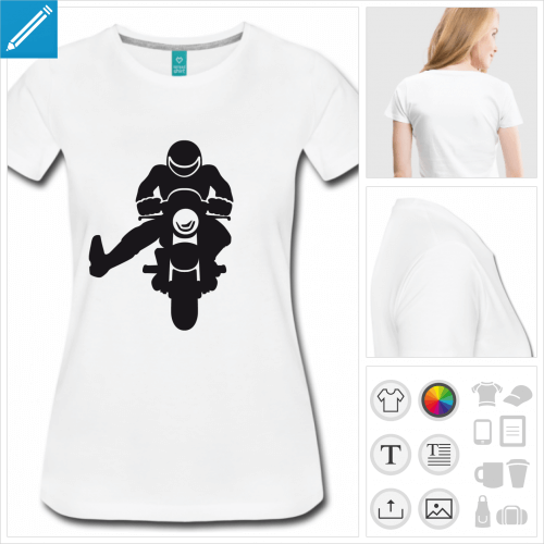 t-shirt biker  personnaliser et imprimer en ligne