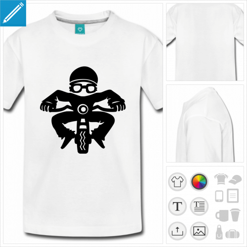 t-shirt simple moto  personnaliser en ligne