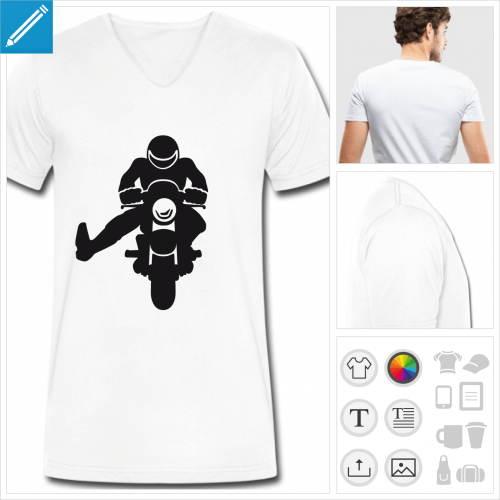 t-shirt biker  personnaliser en ligne