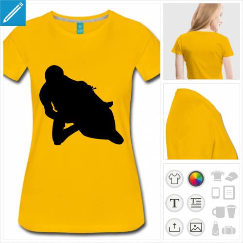 t-shirt pour femme moto à personnaliser en ligne