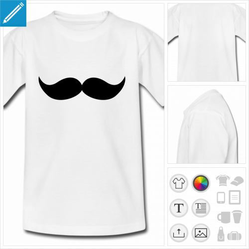 t-shirt enfant moustachu à créer soi-même