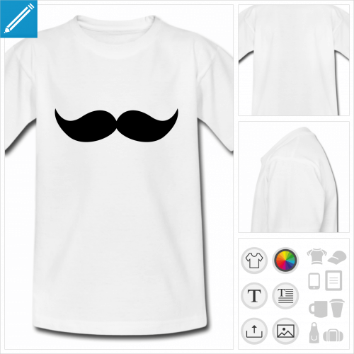 t-shirt enfant moustachu  crer soi-mme