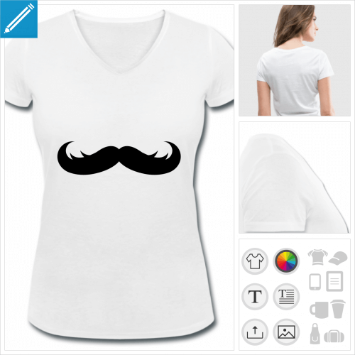 t-shirt moustache pics à imprimer en ligne