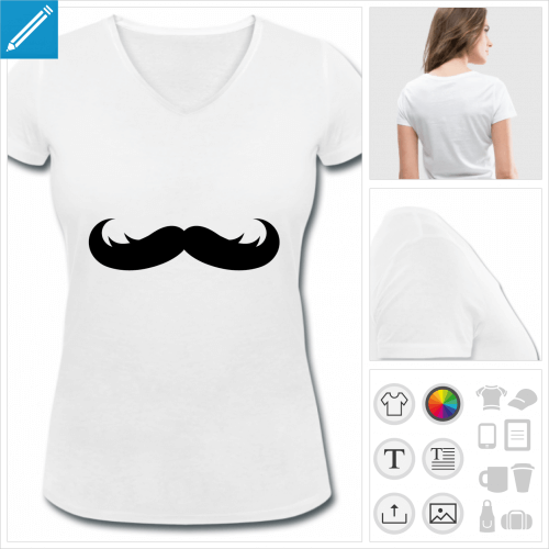 t-shirt moustache pics  imprimer en ligne