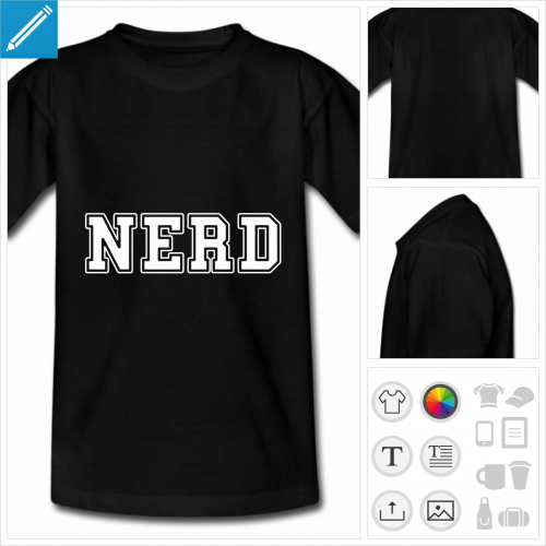 t-shirt adolescent nerd  personnaliser