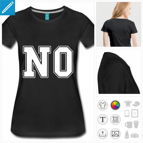 t-shirt basique nope  personnaliser