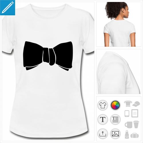 t-shirt femme noeud papillon  personnaliser