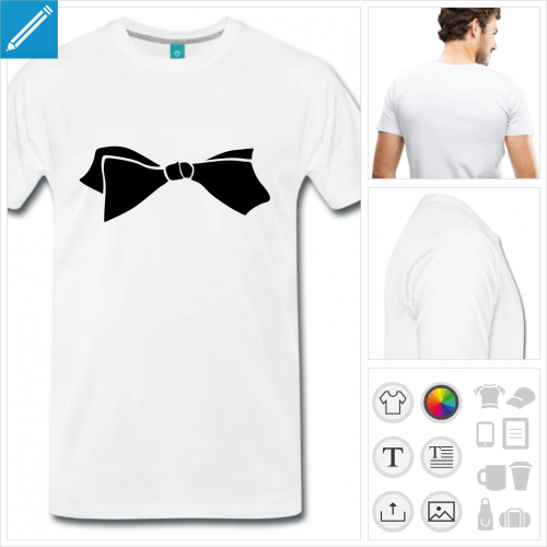 T-shirt nud papillon rigolo  imprimer en ligne.