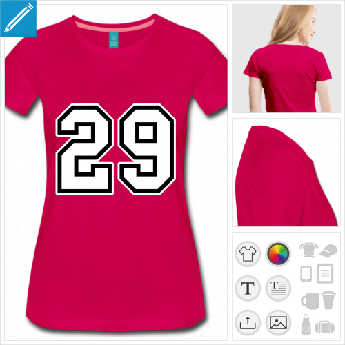 t-shirt femme 29  personnaliser et imprimer en ligne