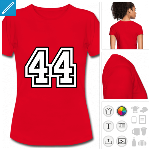 t-shirt simple 44  personnaliser