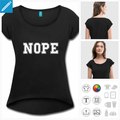 t-shirt pour femme nope  crer soi-mme