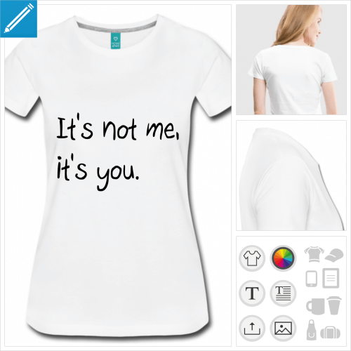 t-shirt simple not me you  personnaliser en ligne