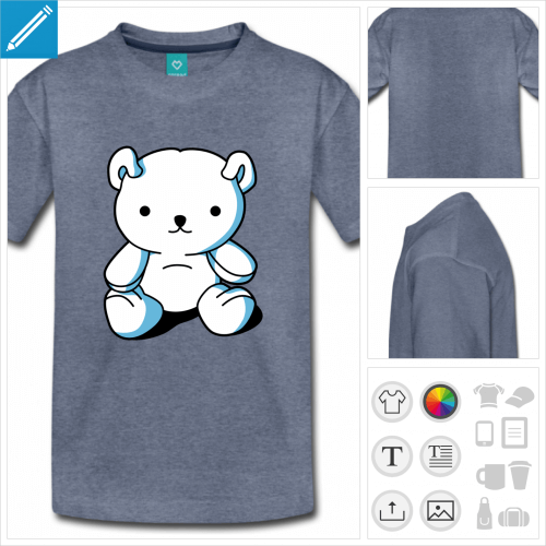 t-shirt basique nounours  crer soi-mme