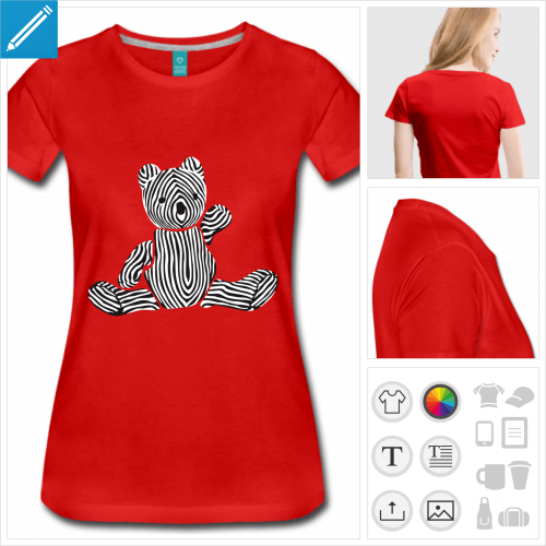 t-shirt premium nounours  crer en ligne