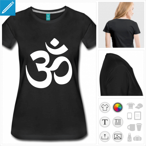 t-shirt om hindou  personnaliser en ligne