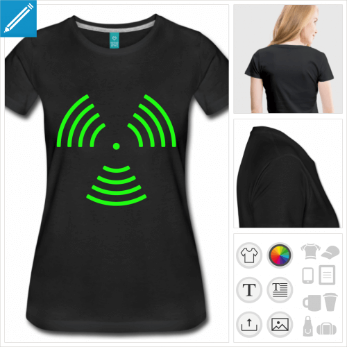 t-shirt femme musique  personnaliser