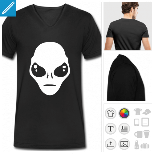 t-shirt alien  personnaliser et imprimer en ligne