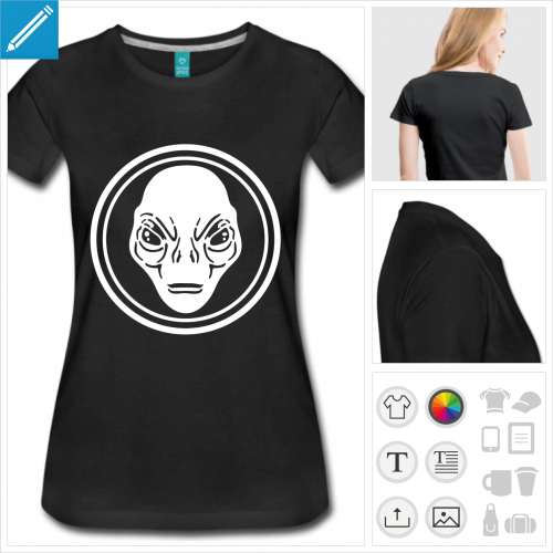 t-shirt vert extraterrestre personnalisable