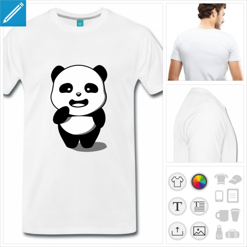 t-shirt homme panda  crer en ligne