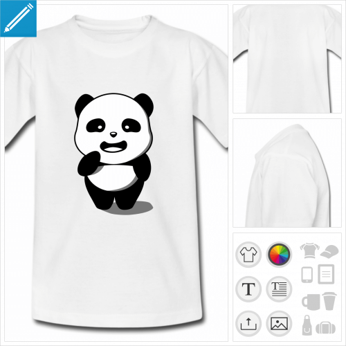 t-shirt enfant panda kawaii  personnaliser en ligne