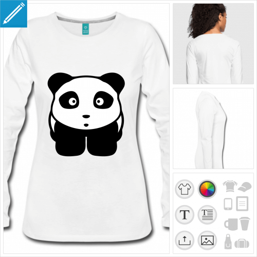 t-shirt pandas personnalisable