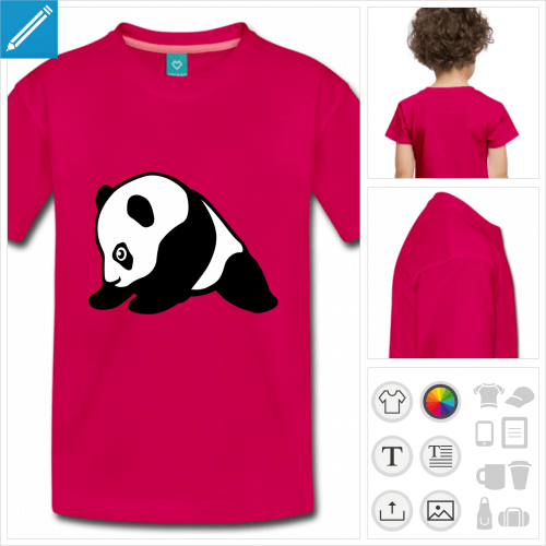 t-shirt basique panda kawaii  personnaliser