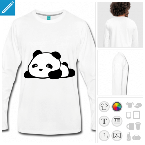 t-shirt panda kawaii  imprimer en ligne