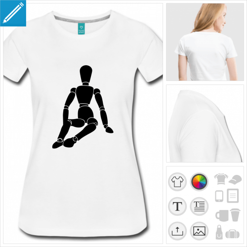 t-shirt simple bonhomme personnalisable