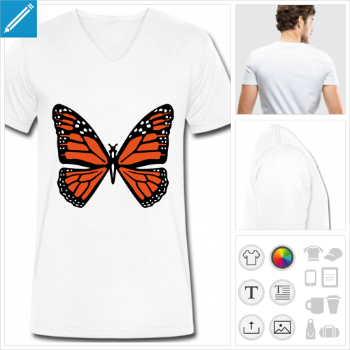 t-shirt papillon  crer en ligne