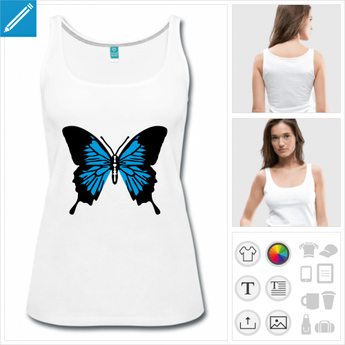 t-shirt femme papillon simple à créer soi-même