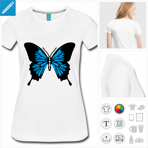 t-shirt simple papillon ailes  crer soi-mme