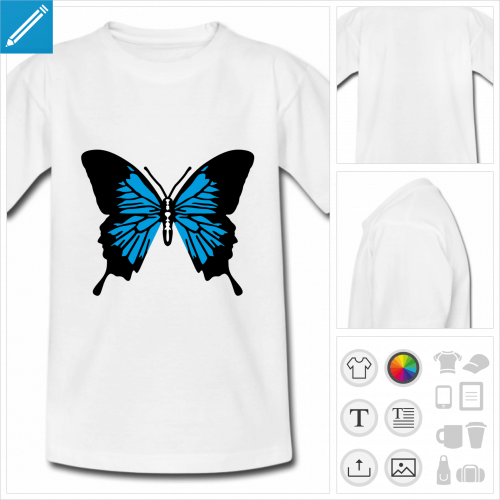 t-shirt simple ailes de papillon  personnaliser en ligne