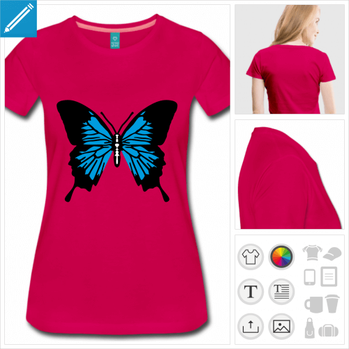 t-shirt papillon personnalisable