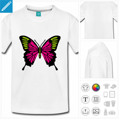 t-shirt simple papillon  crer en ligne