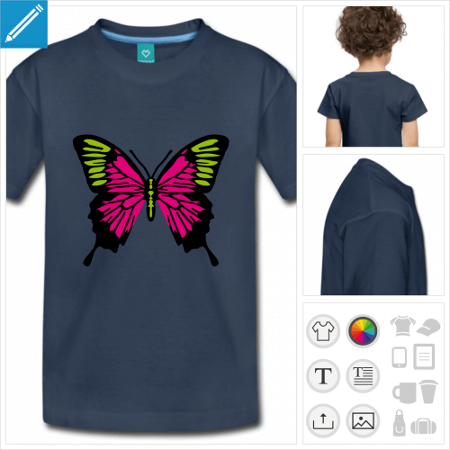 t-shirt simple papillons  crer en ligne