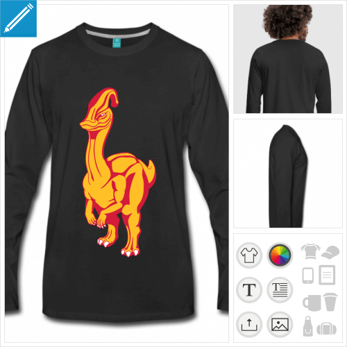 t-shirt dinosaure canard à personnaliser