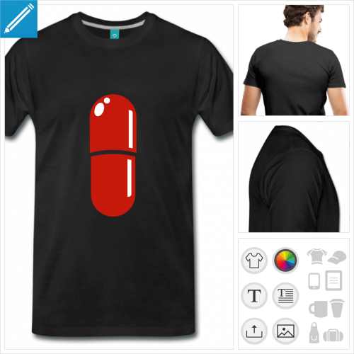t-shirt basique pilule à créer en ligne