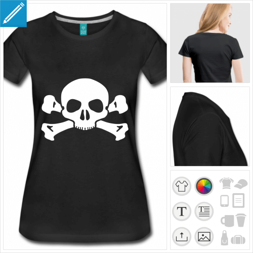 t-shirt femme tte de mort  crer en ligne