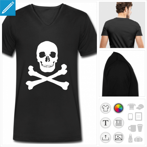 t-shirt pirate os croiss  crer en ligne