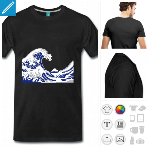 t-shirt basique hokusai  personnaliser