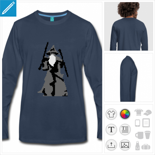 t-shirt gandalf personnalisable