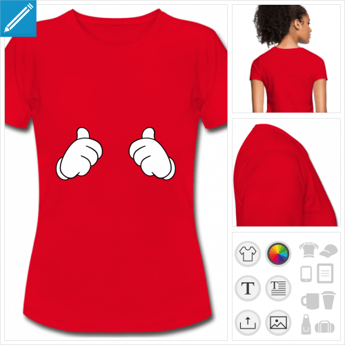 t-shirt simple pouces en l'air  crer soi-mme