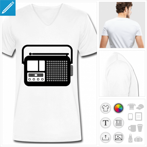 t-shirt radio personnalisable