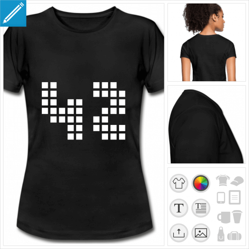t-shirt simple 42  imprimer en ligne