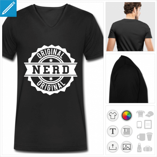 t-shirt manches courtes retrogaming  crer en ligne