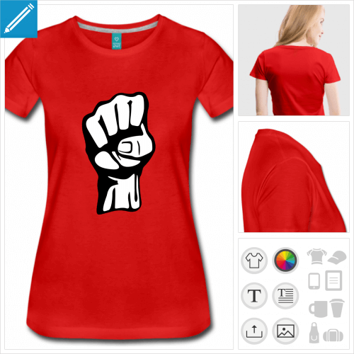 t-shirt femme rvolution personnalisable
