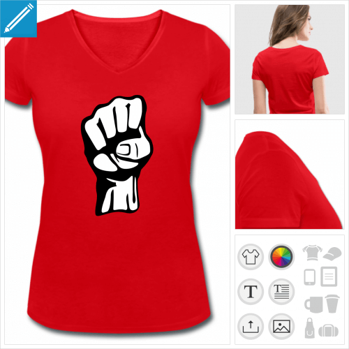t-shirt rouge rvolution  crer soi-mme