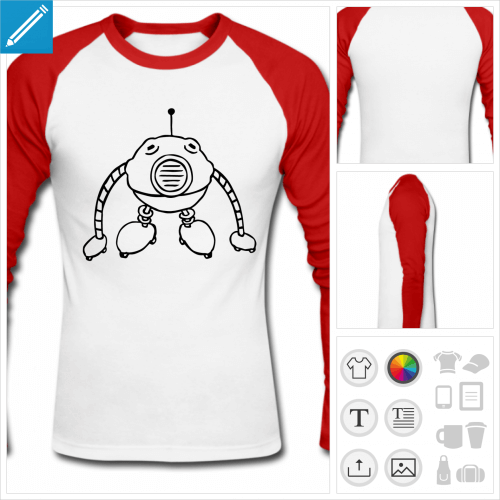 t-shirt baseball robot  crer soi-mme