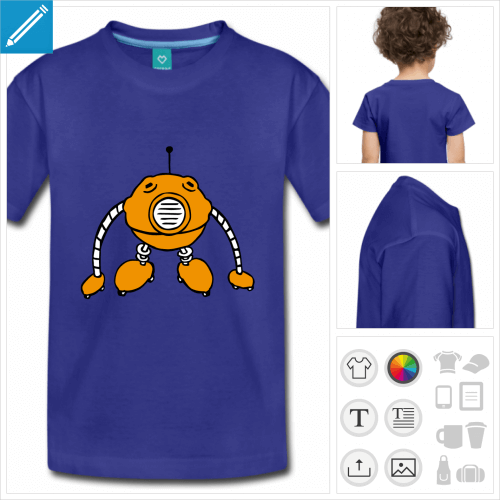 t-shirt pour enfant robot boule  crer soi-mme